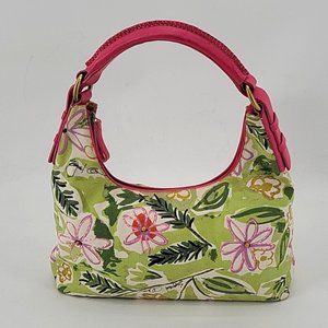 Sigrid Olsen Pink and Green Floral Satchel